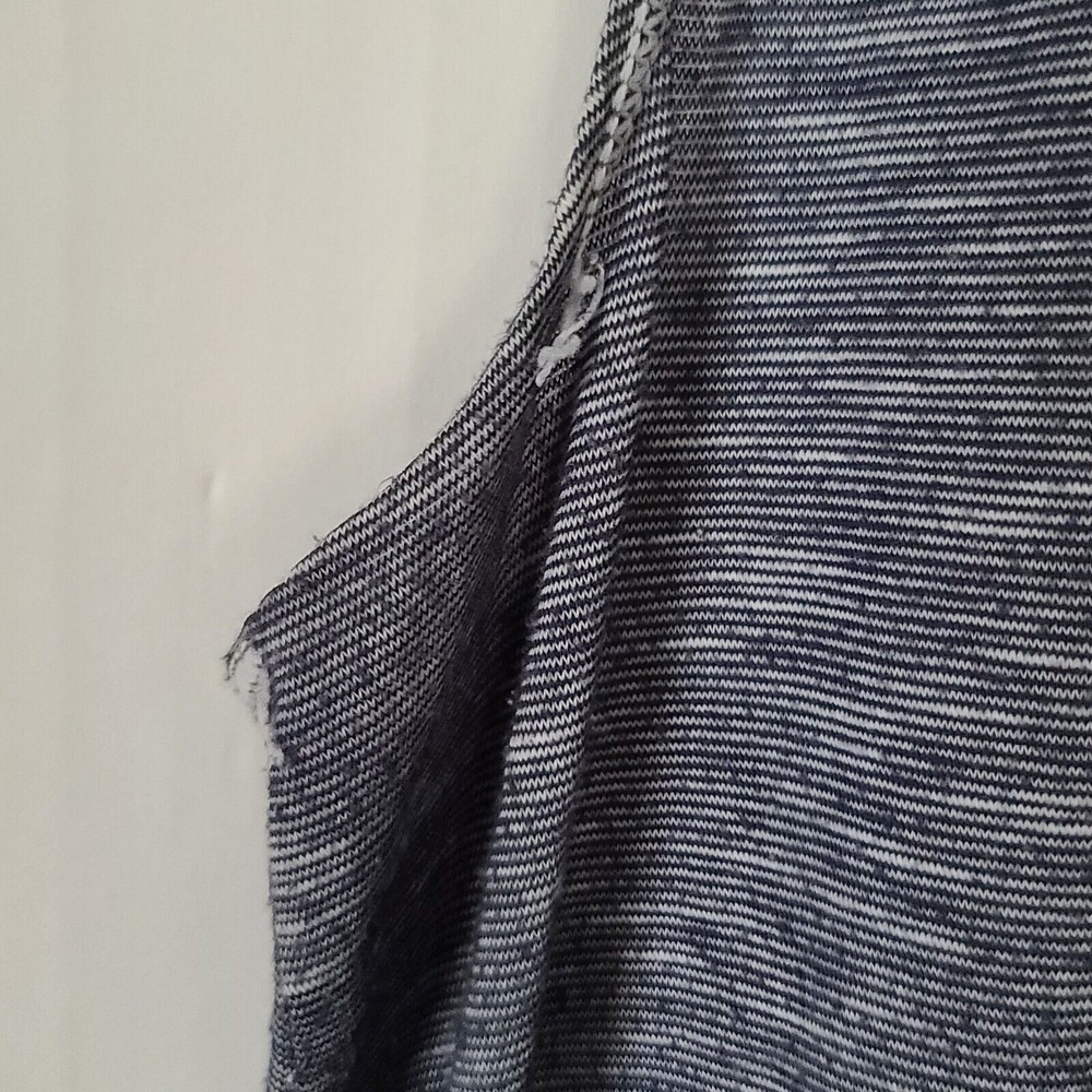 Max Studio Stripe Embroidered V Neck Sleeveless Tank Top  Sz S Blue White - Picture 6 of 9